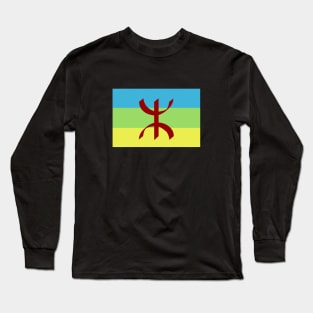 Amazigh Flag - Berber Design - Tifinagh - Amazigh Design - Berber Flag Long Sleeve T-Shirt